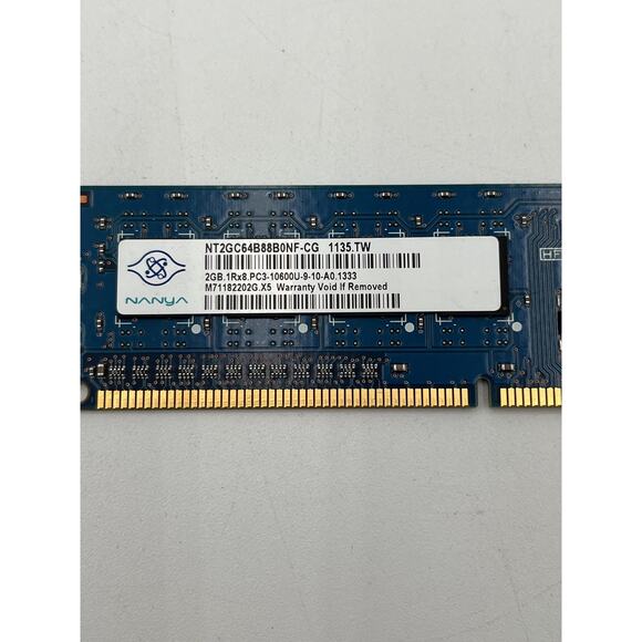 Nanya NT2GC64B88B0NF-CG 2GB PC3-10600U 1Rx8 - Picture 2 of 3